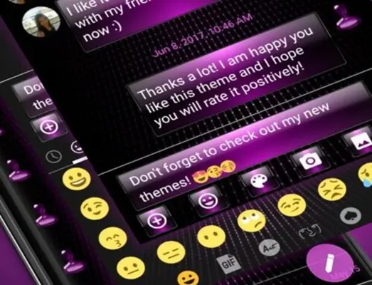 SMS Messages Dusk Pink Theme android App screenshot 1