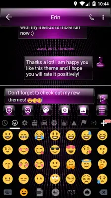 SMS Messages Dusk Pink Theme android App screenshot 3